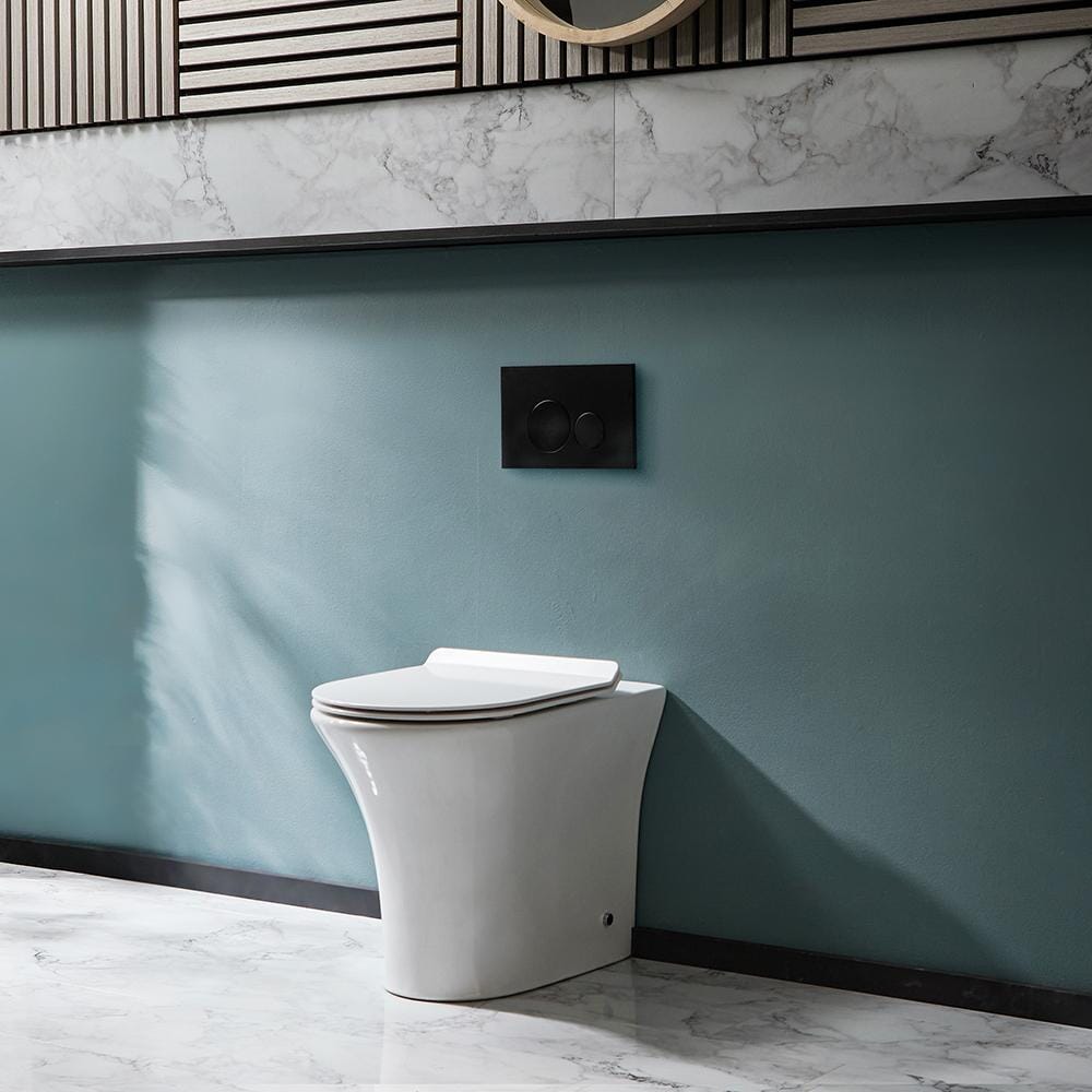 Sanitario WC Moderno a Parete con Sedile a Chiusura Ammortizzata - Bianco - Marbury
