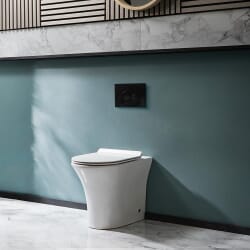 Sanitario WC Moderno a Parete con Sedile a Chiusura Ammortizzata - Bianco - Marbury