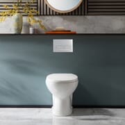 Sanitario WC Moderno a Parete con Sedile a Chiusura Ammortizzata - Bianco - Belstone