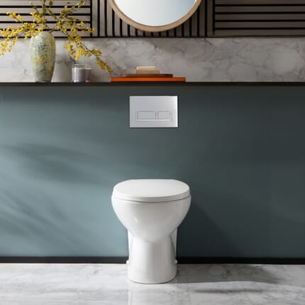 Sanitario WC Moderno a Parete con Sedile a Chiusura Ammortizzata - Bianco - Belstone