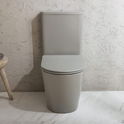 Sanitario WC Rotondo Monoblocco con Sedile con Chiusura Ammortizzata - Scelta di Finiture - Elements