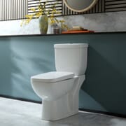 Sanitario WC Monoblocco Moderno con Sedile a Chiusura Ammortizzata e Pulsante di Scarico Cromato - Hatton