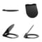Sedile WC con Chiusura Soft Close, Sgancio Rapido e Fissaggio Superiore – Nero – Nox