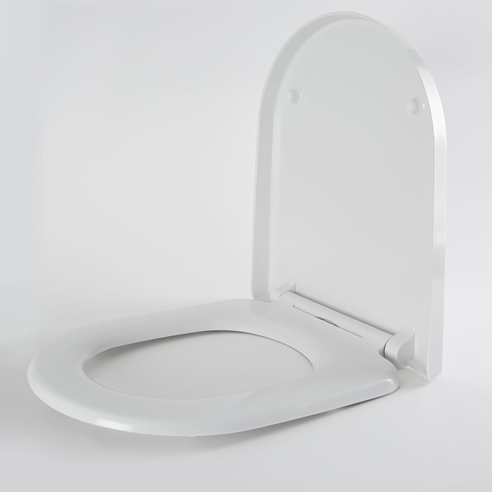 Sedile WC Bianco con Chiusura Ammortizzata e Fissaggio Superiore - Covelly