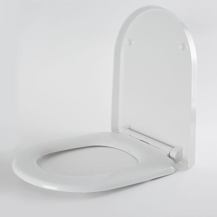 Sedile WC Bianco con Chiusura Ammortizzata e Fissaggio Superiore - Covelly