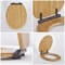 Sedile WC Tradizionale Color Rovere con Chiusura Rallentata con Cerniere Nere - Richmond