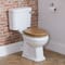 Sedile WC Tradizionale Color Rovere con Chiusura Rallentata con Cerniere Cromate - Richmond