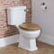 Sedile WC Tradizionale Color Rovere con Chiusura Rallentata con Cerniere Bronzo Lucidato ad Olio - Richmond