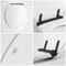 Sedile WC Tradizionale Bianco con Chiusura Rallentata con Cerniere Nere - Richmond
