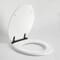 Sedile WC Tradizionale Bianco con Chiusura Rallentata con Cerniere Nere - Richmond