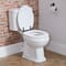 Sedile WC Tradizionale Bianco con Chiusura Rallentata con Cerniere Nere - Richmond