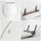 Sedile WC Tradizionale Bianco con Chiusura Rallentata con Cerniere Bronzo Lucidato ad Olio - Richmond