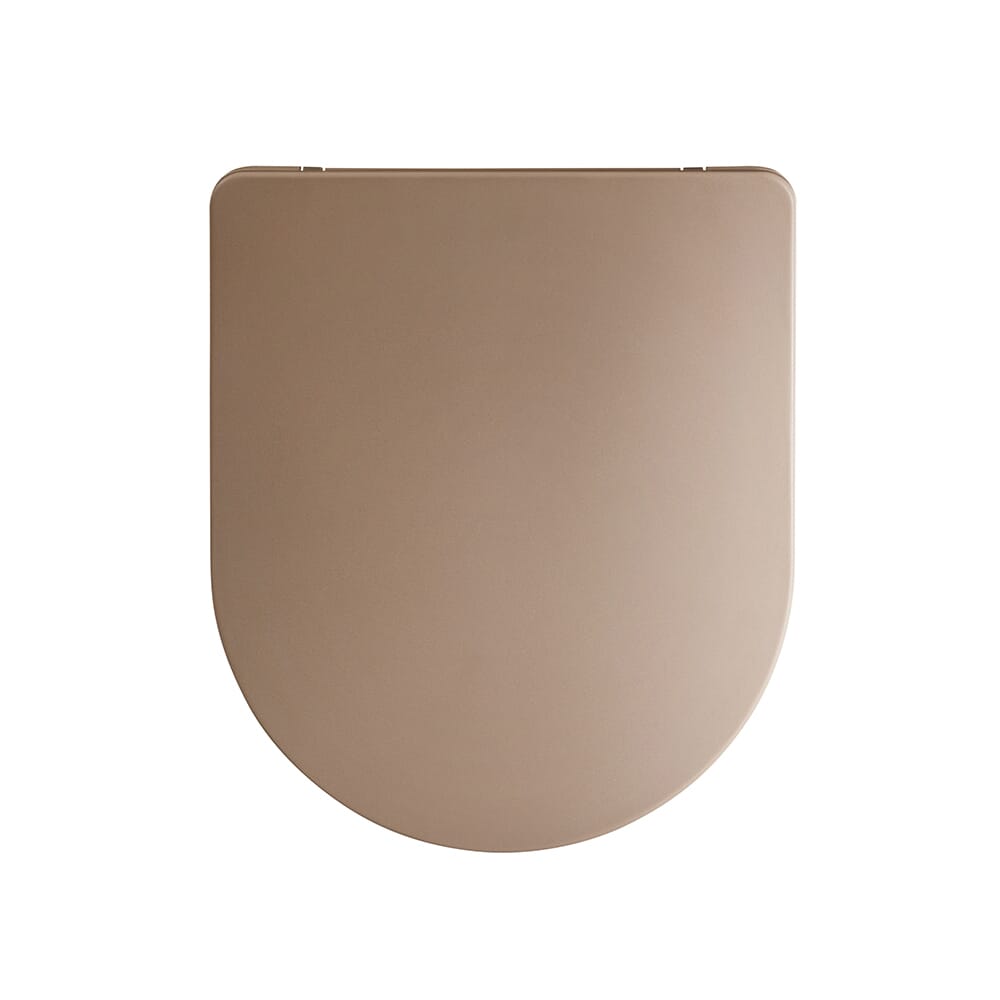 Sedile WC con Chiusura Soft Close, Sgancio Rapido e Fissaggio Superiore - Beige (Sand) - Elements