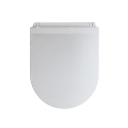 Sedile per WC a Filo Parete con Chiusura Soft Close e Fissaggio Superiore - Bianco - Marbury