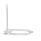 Sedile per WC a Filo Parete con Chiusura Soft Close e Fissaggio Superiore - Bianco - Marbury