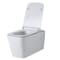 Sanitario Bagno WC Quadrato Sospeso 330x350x570mm con Sedile Copri WC Soft Close - Sandford