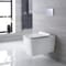 Sanitario Bagno WC Quadrato Sospeso 330x350x570mm con Sedile Copri WC Soft Close - Sandford