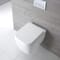 Sanitario Bagno WC Quadrato Sospeso 300x350x510mm con Sedile Copri Wc Soft Close - Milton