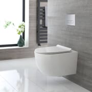 Sanitario WC Sospeso Rotondo con Sedile WC - Design Senza Brida - Otterton