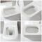 Sanitario WC Sospeso Quadrato con Sedile WC - Design Senza Brida - Exton