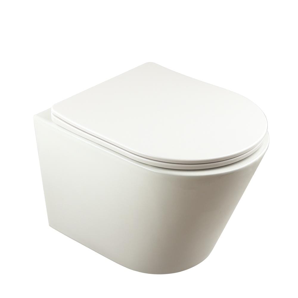 Sanitario Sospeso con Sedile con Chiusura Ammortizzata - Bianco - Colby