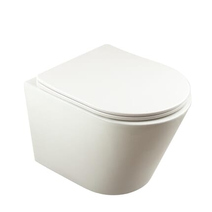 Sanitario Sospeso con Sedile con Chiusura Ammortizzata - Bianco - Colby