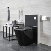 Set Bagno con Sanitario e Mobile WC 500 mm Nero  - Nox