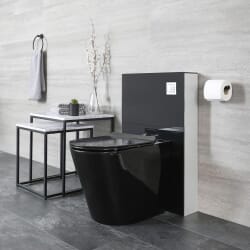 Set Bagno con Sanitario e Mobile WC 500 mm Nero - Nox