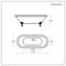 Vasca da Bagno Freestanding Tradizionale con Bordo Arrotondato - 1795x785mm - Diversi Piedini Disponibili - Legend