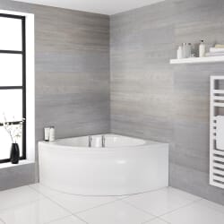 Vasca da Bagno Angolare in Acrilico 120x120cm con Pannello Vasca - Belstone