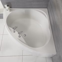 Vasca da Bagno Angolare in Acrilico 120x120cm con Pannello Vasca - Belstone