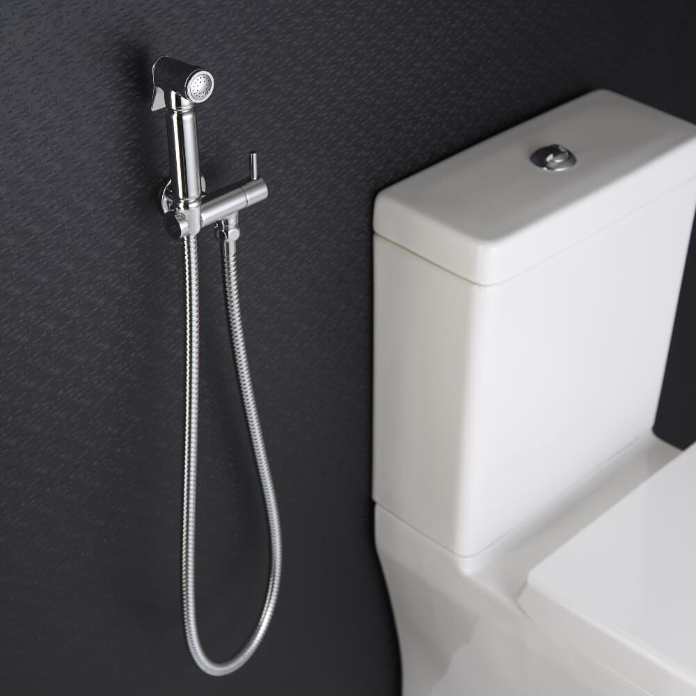 Doccetta per lavabo completa di supporto a muro e tubo flessibile