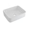 Lavabo Bagno da Appoggio Rettangolare in Ceramica 480x370mm con Rubinetto Miscelatore Alto - Alswear
