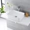 Lavabo Bagno da Appoggio Rettangolare in Ceramica 480x370mm con Rubinetto Miscelatore Alto - Alswear