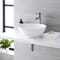 Lavabo Bagno da Appoggio Tondo in Ceramica 400x400mm - Ashbury