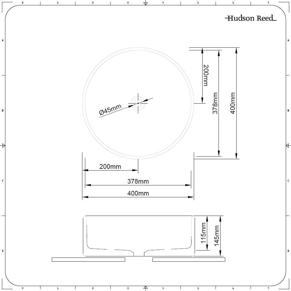 Lavabo Bagno da Appoggio Tondo in Ceramica  400x400mm - Covelly