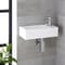 Lavabo Bagno Sospeso in Ceramica Rettangolare 450x250mm - Sandford
