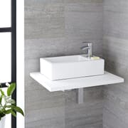Lavabo Bagno da Appoggio in Ceramica Rettangolare 450x250mm - Sandford