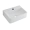 Lavabo Bagno Sospeso in Ceramica Rettangolare 400x295mm - Exton