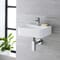 Lavabo Bagno Sospeso in Ceramica Rettangolare 400x295mm - Exton
