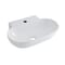 Lavabo Bagno da Appoggio in Ceramica Ovale 555x395mm - Otterton