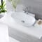 Lavabo Bagno da Appoggio in Ceramica Ovale 555x395mm - Otterton