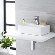 Lavabo Bagno da Appoggio in Ceramica Rettangolare 360x250mm - Sandford