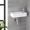 Lavabo Bagno Sospeso in Ceramica Rettangolare 400x220mm - Halwell