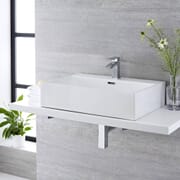 Lavabo Bagno da Appoggio Rettangolare in Ceramica  605x430mm - Sandford