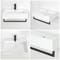 Lavabo Sospeso Bianco Rettangolare con Porta Salviette Nero 600mm x 420mm - Sandford