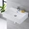 Lavabo Sospeso Rettangolare Monoforo in Ceramica Bianca 605x430mm - Sandford