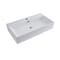 Lavabo Bagno da Appoggio in Ceramica Rettangolare 750x420mm - Sandford