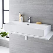 Lavabo Bagno da Appoggio Rettangolare in Ceramica 1000x420mm - Sandford