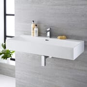 Lavabo Bagno Sospeso Rettangolare in Ceramica 1000x420mm - Sandford